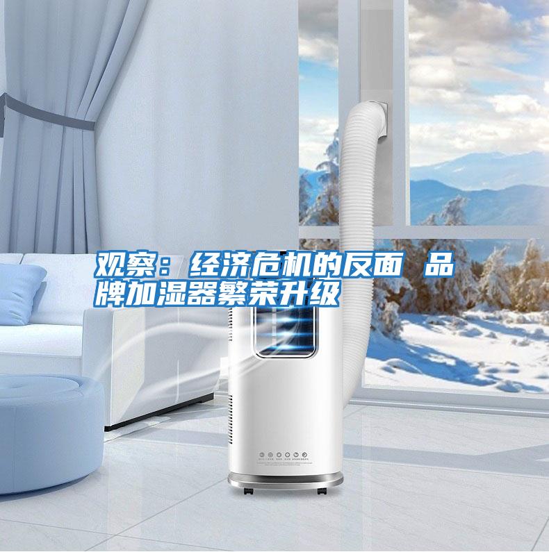 觀察:經濟危機的反面 品牌加濕器繁榮升級