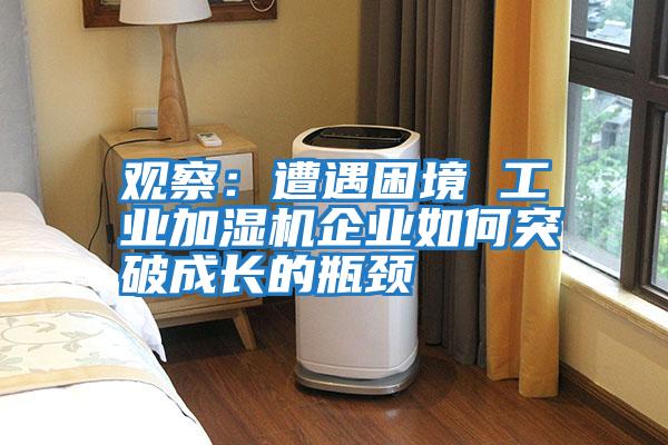 觀察:遭遇困境 工業(yè)加濕機企業(yè)如何突破成長的瓶頸