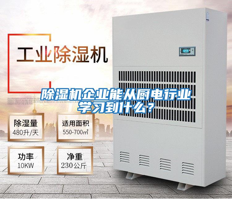 除濕機企業(yè)能從廚電行業(yè)學習到什么？