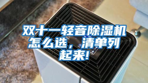 雙十一輕音除濕機怎么選，清單列起來!
