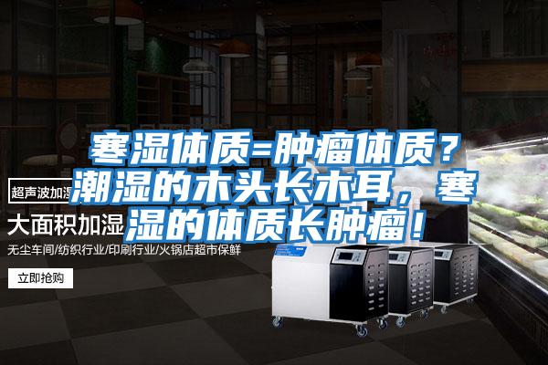 寒濕體質=腫瘤體質？潮濕的木頭長木耳，寒濕的體質長腫瘤！