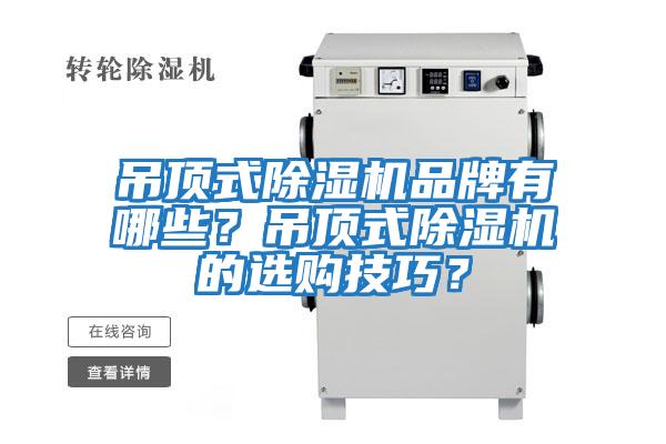 吊頂式除濕機品牌有哪些？吊頂式除濕機的選購技巧？
