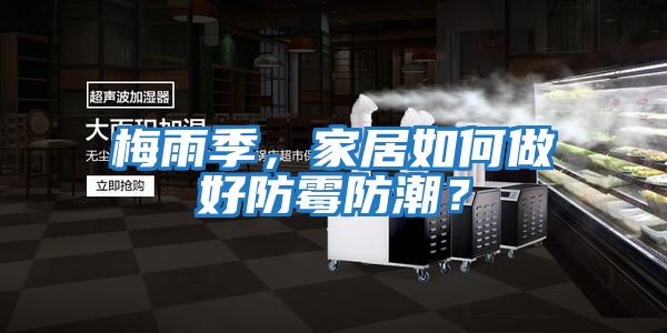 梅雨季，家居如何做好防霉防潮？