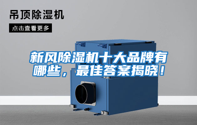 新風除濕機十大品牌有哪些，最佳答案揭曉！