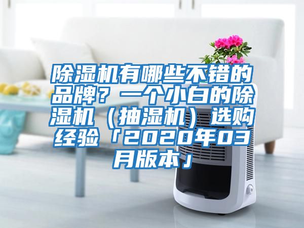 除濕機有哪些不錯的品牌?一個小白的除濕機(抽濕機)選購經(jīng)驗「2020年03月版本」
